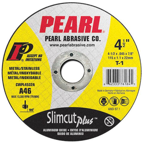 CWPL0532A Slimcut™ Plus Aluminum Oxide Cut-Off Wheels, T-1, 5" x .045 x 7/8 A46 (25 Pack)
