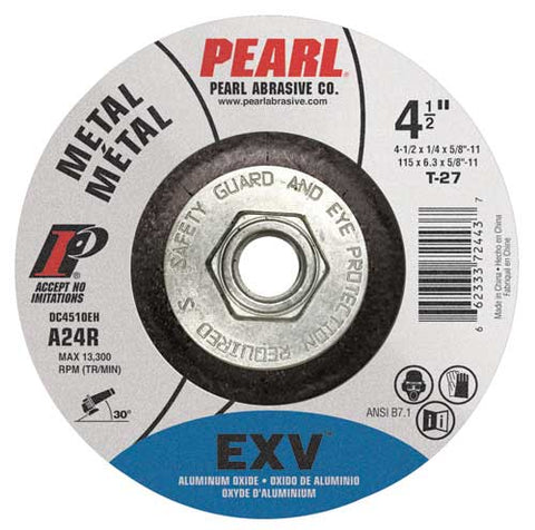 DC4510EH Depressed Center EXV Aluminum Oxide Grinding Wheel, 4.5" x 1/4" w/ Hub (10 Pack)