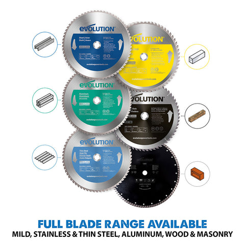 Evolution 14 in. 66T, 1 in. Arbor, Tungsten Carbide Tipped Mild Steel and Ferrous Metal Blade