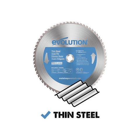 Evolution 14 in. 90T, 1 in. Arbor, Tungsten Carbide Tipped Thin Steel and Ferrous Metal Cutting Blade
