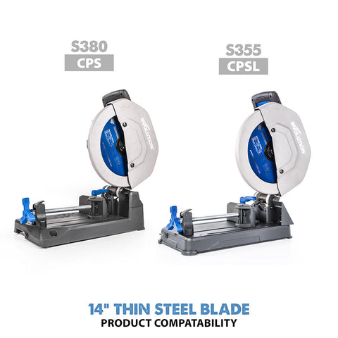 Evolution 14 in. 90T, 1 in. Arbor, Tungsten Carbide Tipped Thin Steel and Ferrous Metal Cutting Blade