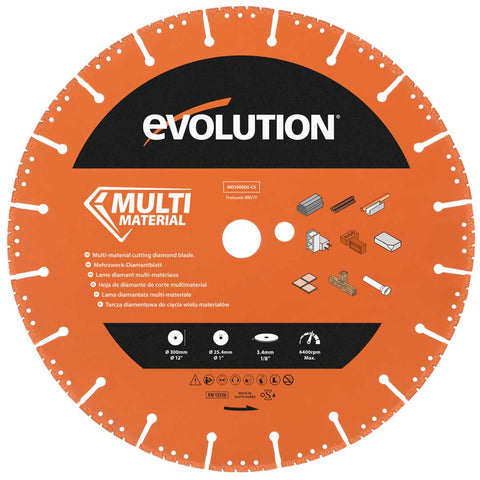 Evolution 12 in., Segmented Edge, 1 in. Arbor, Multi-Purpose, Metal Cutting Diamond blade