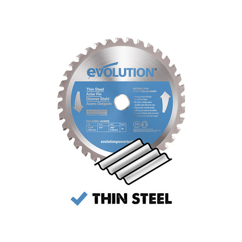 Evolution 7-1/4 in. 68T, 25/32 in. Arbor, Tungsten Carbide Tipped Thin Steel and Ferrous Metal Cutting Blade