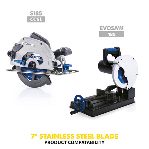 Evolution 7 in. 48T, 25/32 in. Arbor, Tungsten Carbide Tipped Stainless Steel Cutting Blade