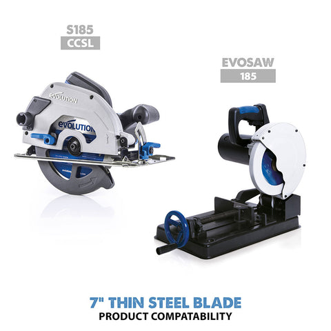 Evolution 7 in. 68T, 25/32 in. Arbor, Tungsten Carbide Tipped Thin Steel and Ferrous Metal Cutting Blade
