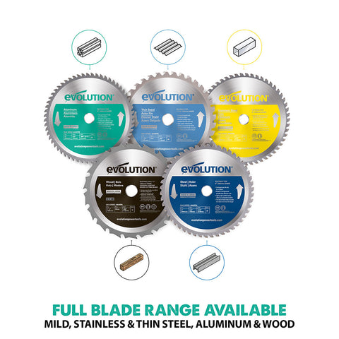 Evolution 8 in. 60T, 25/32 in. Arbor, Tungsten Carbide Tipped Aluminum and Non-Ferrous Metal Cutting Blade