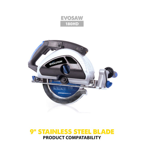Evolution 9 in. 60T, 1 in. Arbor, Tungsten Carbide Tipped Stainless Steel Cutting Blade