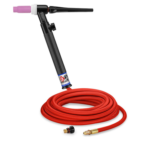 CK Worldwide 150A 17 Series Rigid Head TIG Torch, Gas Valve