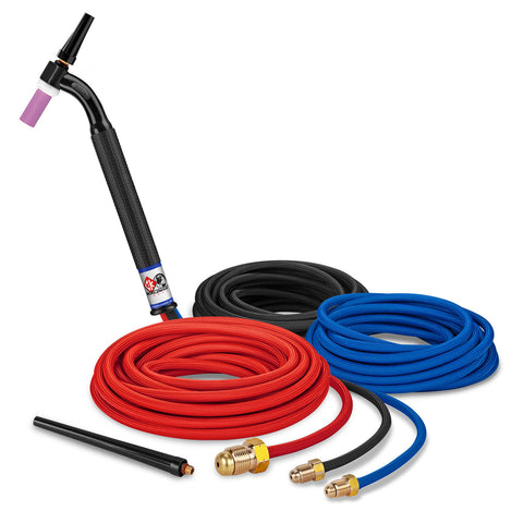 CK Worldwide 250A Water Cooled Flex Head TIG Torch w/ SuperFlex Cable