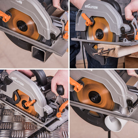 Evolution 7-1/4 in. 20T, 25/32 in. Arbor, Tungsten Carbide Tipped Multi-Material Cutting Blade (Circular Saw & Chop Saw Blade)