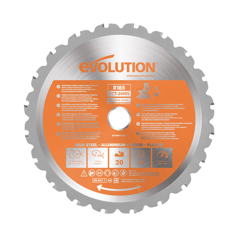 Evolution 7-1/4 in. 20T, 25/32 in. Arbor, Tungsten Carbide Tipped Multi-Material Cutting Blade (Miter Saw Blade)