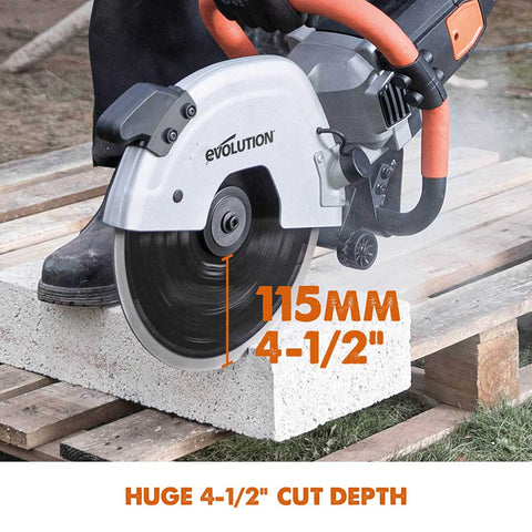 Evolution 12 in., Segmented Edge, 1 in. Arbor, Concrete, Stone, Brick Cutting Diamond Blade