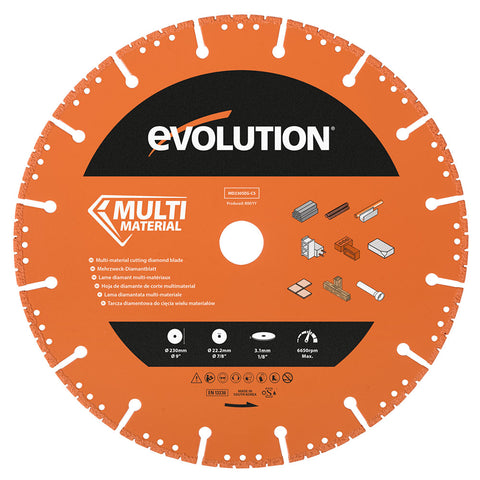 Evolution 9 in., Segmented Edge, 7/8 in. Arbor, Multi-Purpose, Metal Cutting Diamond blade
