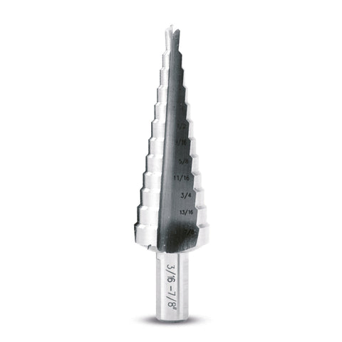Evolution SD-12 3/16 to 7/8 in. Straight Flute Step Drill
