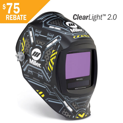 Miller 289715 Black Ops Welding Helmet w/ ClearLight 2.0 Lens, Digital Infinity Series