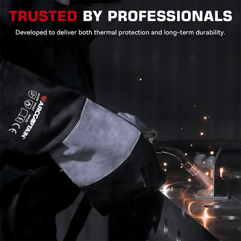 ARCCAPTAIN  16 Inch Leather MIG Welding 932℉ Heat Resistant Glove