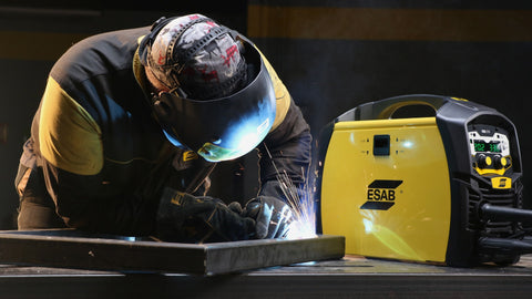 ESAB Rebel EMP welder is used to fabricate.  It's multi-process ability allows it to stick, mig, and tig weld 
