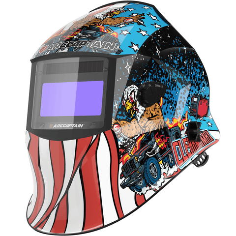 Arccaptain American Eagle Auto Darkening Welding Helmet w/ True Color Lens