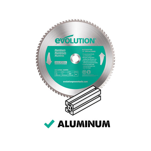 Evolution 14 in. 80T, 1 in. Arbor, Tungsten Carbide Tipped Aluminum and Non-Ferrous Metal Cutting Blade