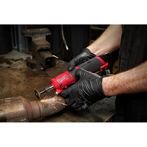 Milwaukee M12 FUEL Cordless 1/4in. Right Angle Die Grinder Kit, Two  Batteries, Model# 2485-22