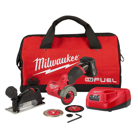 Milwaukee 2522-21xc M12 FUEL 3" Compact Cut Off Saw w/ Battery, Case, Charger