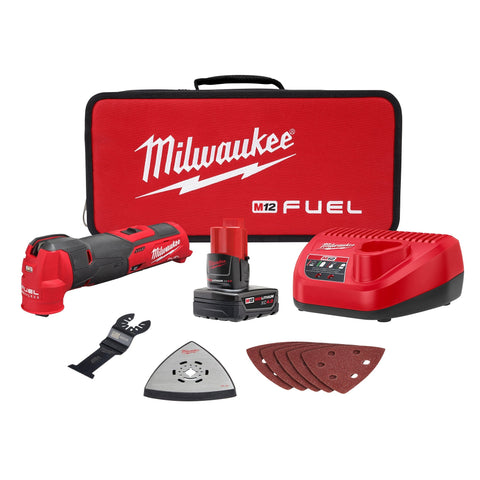 Milwaukee 2526-21XC M12 FUEL Lithium-Ion Brushless Cordless Oscillating Multi-Tool Kit 4.0 Ah