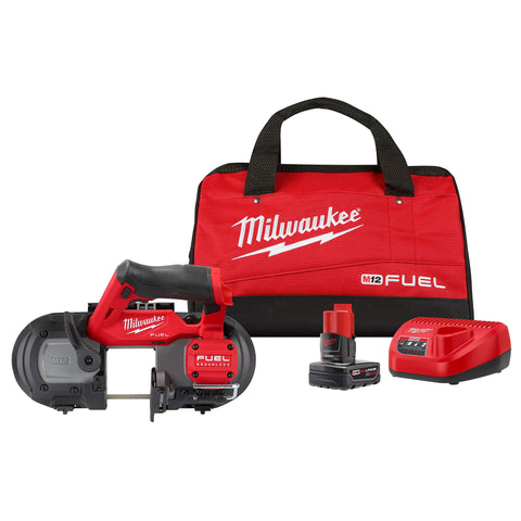 Milwaukee 2529-21XC M12 FUEL Lithium-Ion Brushless Cordless Compact Band Saw Kit, 4.0 Ah