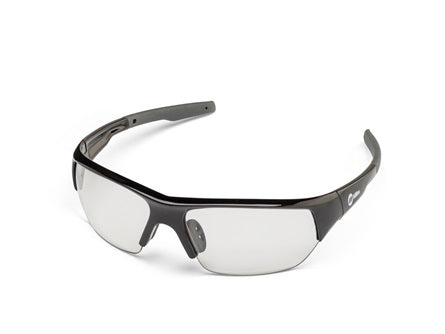 Miller 272191 Spatter Safety Glasses, Black Half-Frame, Clear Lens