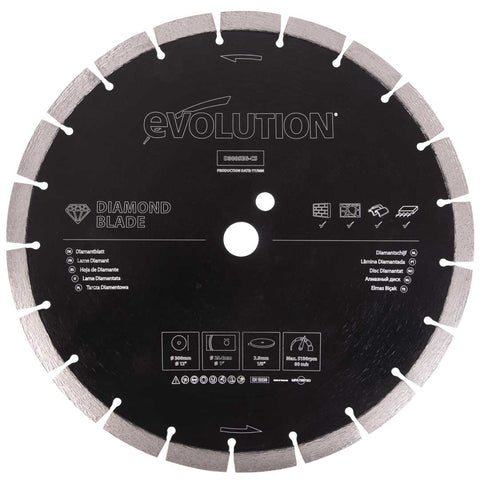 Evolution 12 in., Segmented Edge, 1 in. Arbor, Concrete, Stone, Brick Cutting Diamond Blade