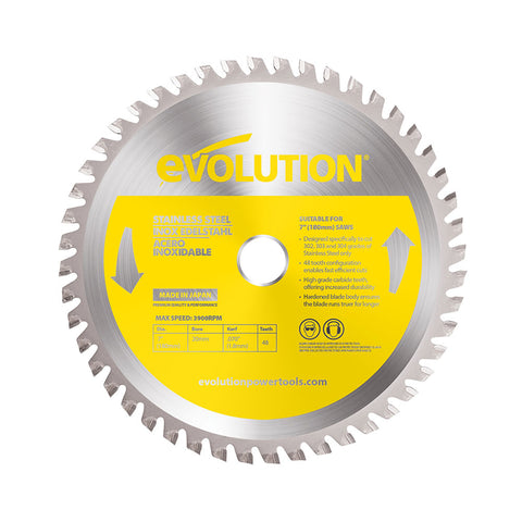 Evolution 7 in. 48T, 25/32 in. Arbor, Tungsten Carbide Tipped Stainless Steel Cutting Blade