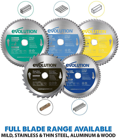 Evolution 8-1/4 in. 50T, 1 in. Bore, Tungsten Carbide Tipped Mild Steel and Ferrous Metal Blade (Fits Circular Saws & Chop Saws)