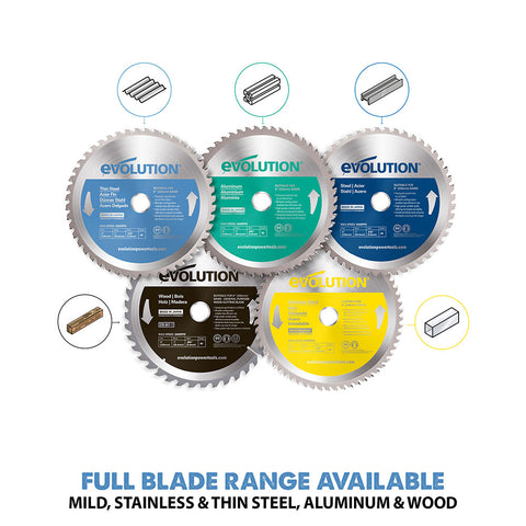 Evolution 9 in. 68T, 1 in. Arbor, Tungsten Carbide Tipped Thin Steel and Ferrous Metal Cutting Blade