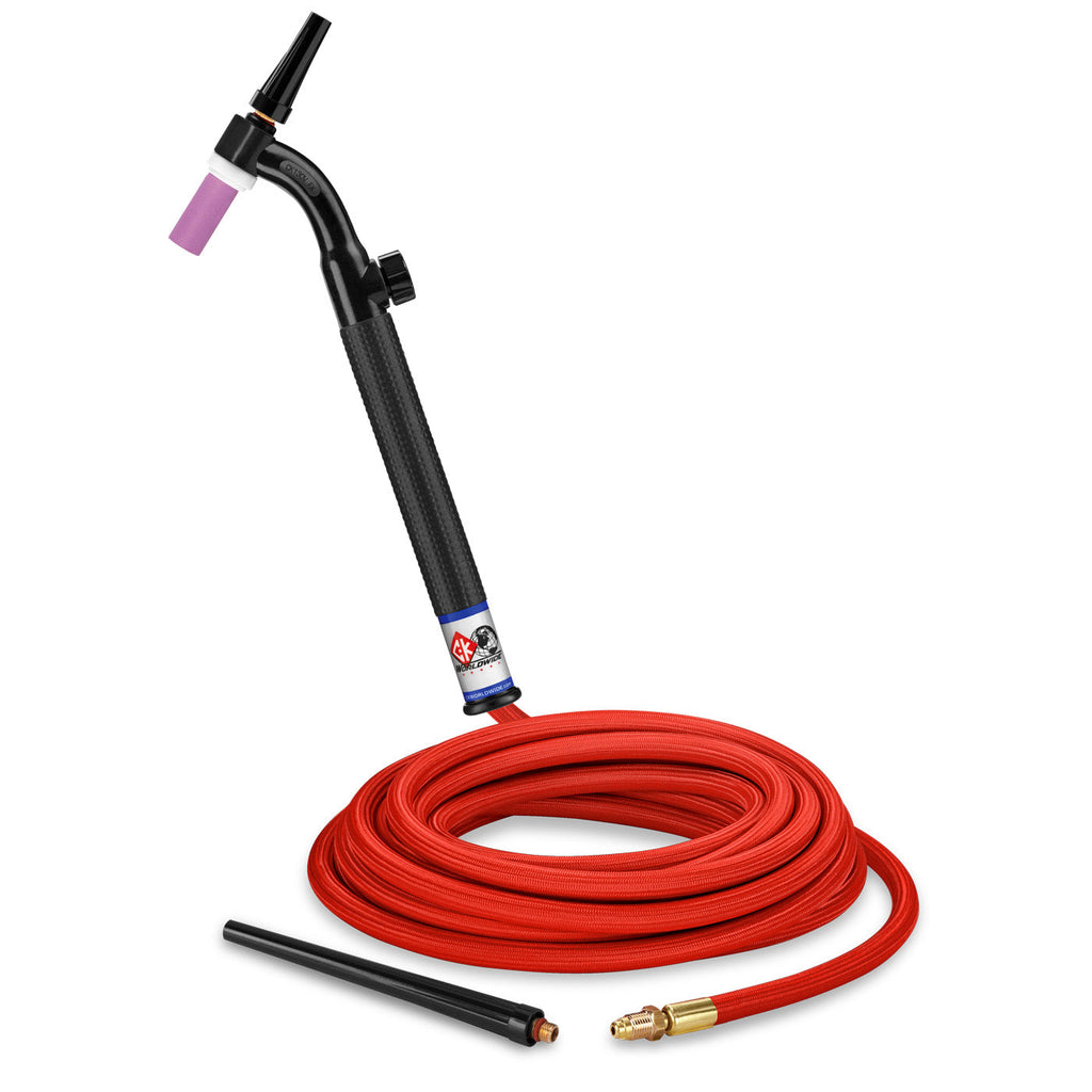 CK Worldwide 9 Series 125A Flex Head TIG Torch w/ Valve & SuperFlex Ca ...