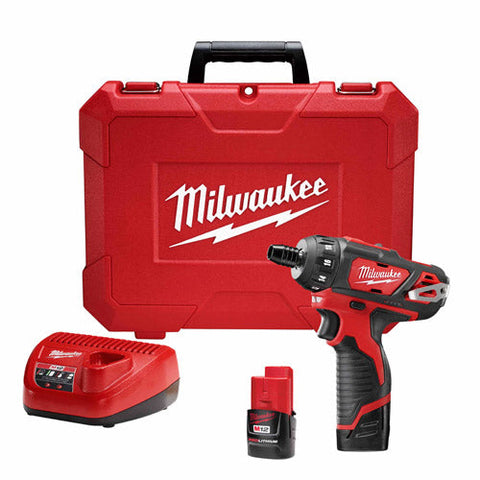 Milwaukee 2406-22 M12 1/4”  Hex 2 Spd Screwdriver Kit