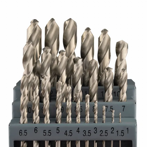 RONIX RH-5582 HSS TWIST DRILL BIT SET, 1-13mm, 25pc