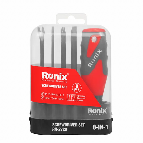 RONIX RH-2720 8pc SCREWDRIVER SET, MAGNETIC