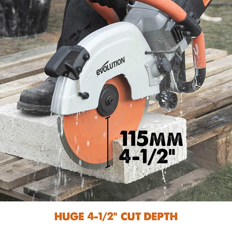 Evolution R300DCT 12 in. Corded Concrete Saw with Diamond Blade