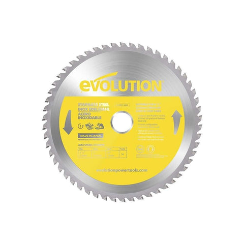 Evolution 8-1/4 in. 54T, 1 in. Bore, Tungsten Carbide Tipped Stainless Steel and Ferrous Metal Blade (Fits Circular Saws)