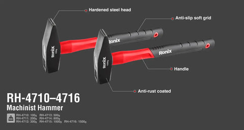 RONIX RH-4712 FIBERGLASS HANDLE MACHINIST HAMMER – Kentucky Toolworks