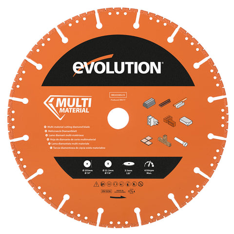 Evolution 10 in., Segmented Edge, 7/8 in. Arbor, Multi-Purpose, Metal Cutting Diamond blade