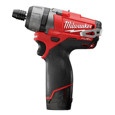 Milwaukee 2402-22 M12 FUEL Lithium-Ion Cordless 1/4" Hex 2-Speed Screwdriver Kit, 2.0 Ah