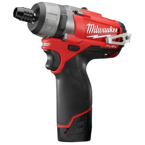 Milwaukee 2402-22 M12 FUEL Lithium-Ion Cordless 1/4" Hex 2-Speed Screwdriver Kit, 2.0 Ah