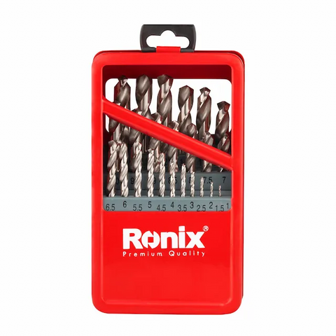 RONIX RH-5582 HSS TWIST DRILL BIT SET, 1-13mm, 25pc