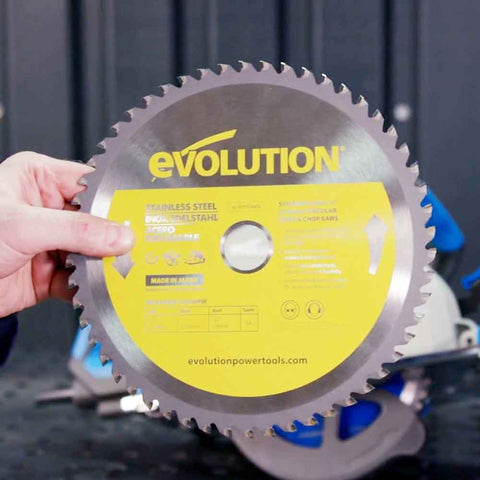 Evolution 8-1/4 in. 54T, 1 in. Bore, Tungsten Carbide Tipped Stainless Steel and Ferrous Metal Blade (Fits Circular Saws)